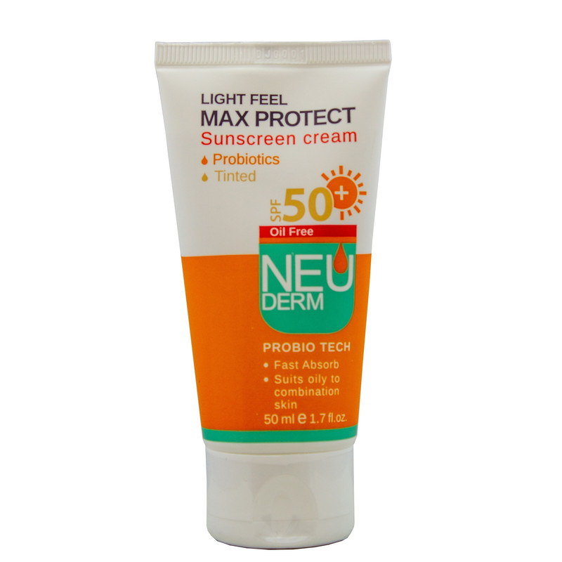کرم ضد آفتاب رنگی نئودرم مدل Max Protect مناسب پوست چرب spf50